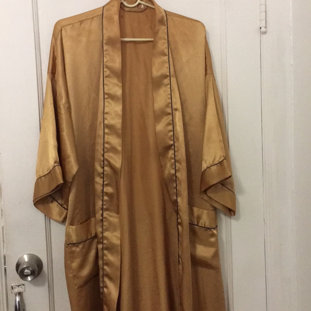 Beautiful vintage satin gold robe